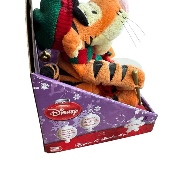 Tigger Drummer Gemmy Disney 7” Christmas Plush “Deck The Halls” NWT Xmas 2008 - Picture 6 of 10